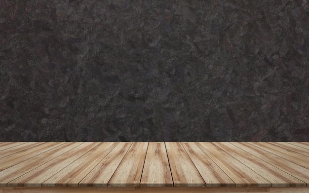 Plateau en bois vide avec texture de fond rugueux noir pour l&#39;affichage de produits