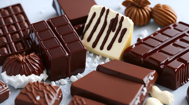 Un plateau de chocolats aux saveurs différentes