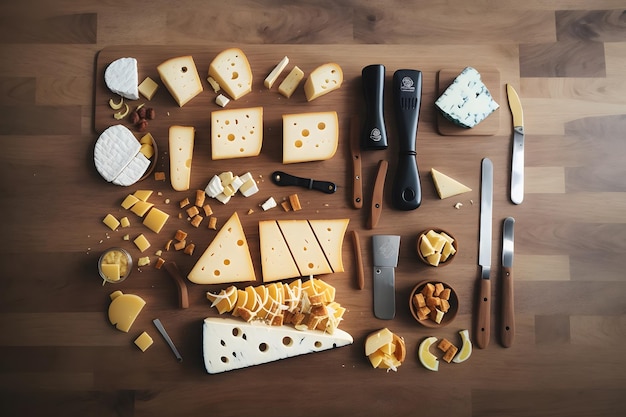 Plateau de fromages façon knolling