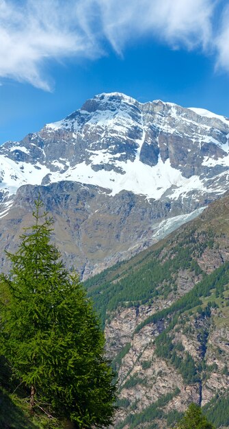 Plateau de montagne des Alpes d'été, Suisse, près de Zermatt