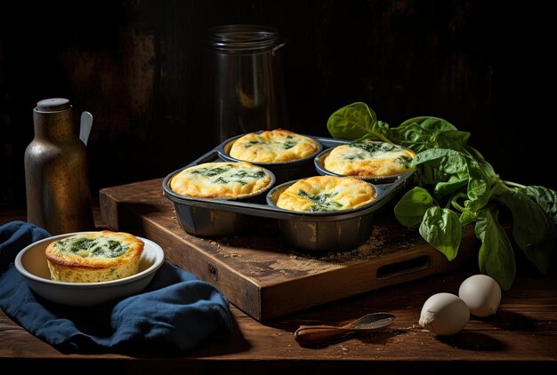 un plateau de nourriture avec des œufs et des légumes