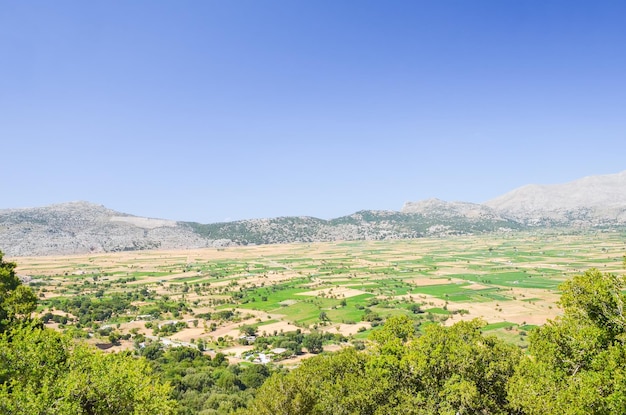 Plateau pittoresque en Grèce sur l'île de Crète