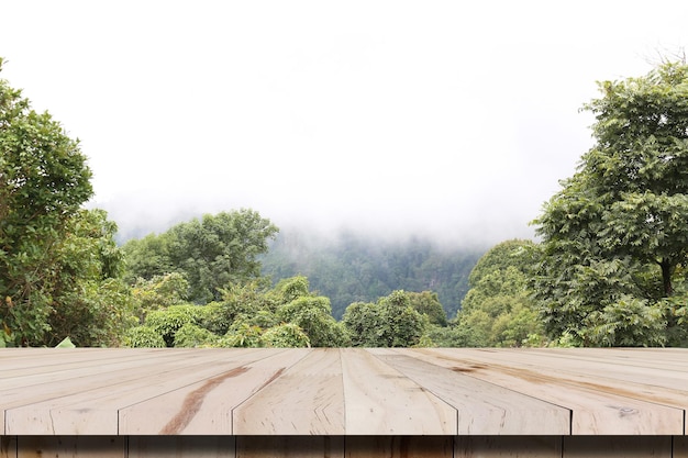 Plateau de table en bois vide utilisé pour l'affichage ou le montage de vos produits