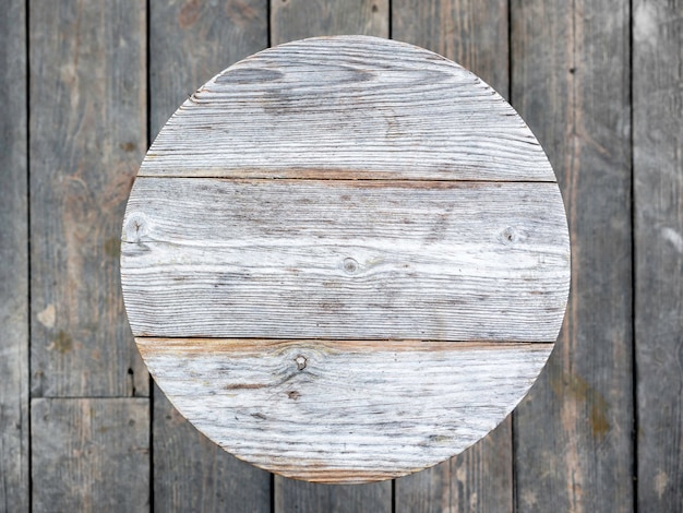 Plateau de table rond en bois