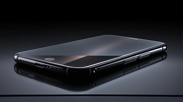 Plateforme en onyx noir gris transparent pour appareils électroniques élégants