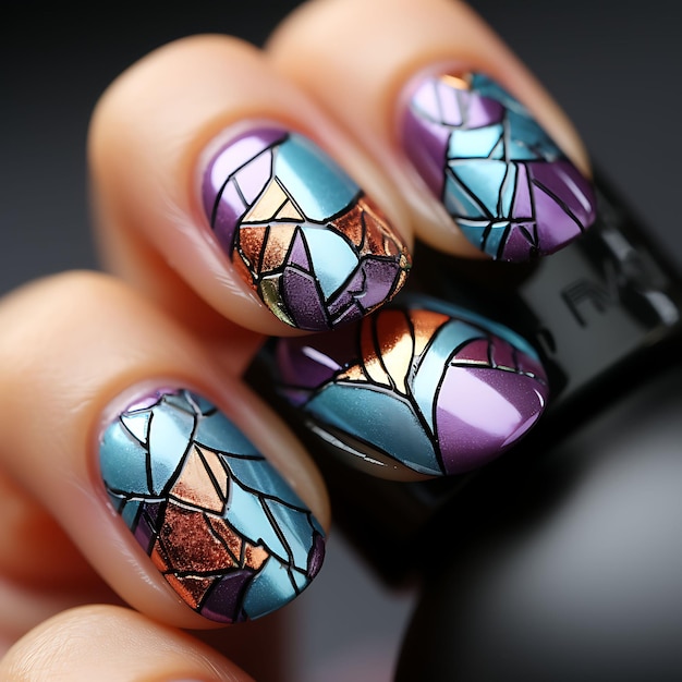 Platinum Puzzle PuzzleInspired Nails Design avec Platinum F Concept Idea Creative Art Photoshoot