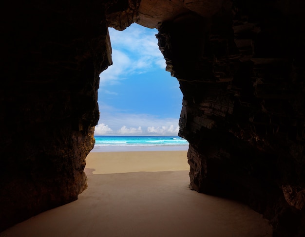 Playa las catedrales Catedrais beach en Galice Espagne