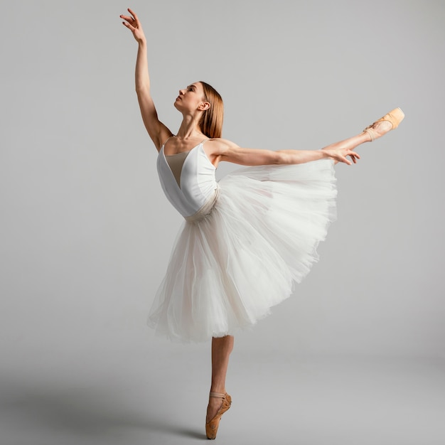 Plein coup, femme, pratiquer, ballet