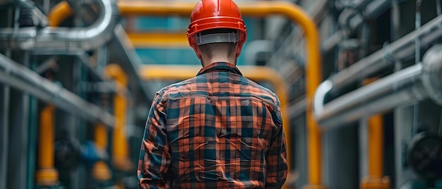 Plombier inspectant les tuyaux de robinets dans un bâtiment pour des services d'entretien et de rénovation Concept Inspection de la plomberie Maintenance du robinet Rénovation de bâtiments