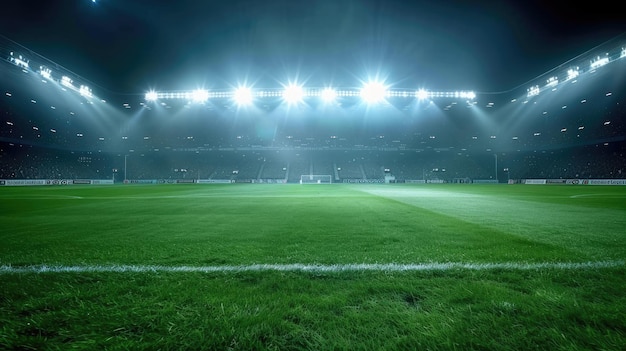 Plongez dans la grandeur d'un stade avec des arrière-plans de football