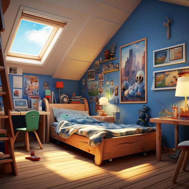 Plongez dans le monde magique de la chambre des enfants transformée en un pays des merveilles de Pixar