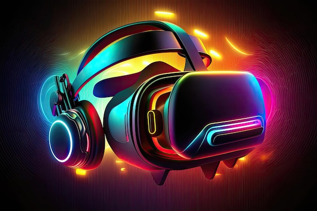 Plongez la tête la première dans un monde virtuel de jeu avec votre fidèle casque VR Généré par AI