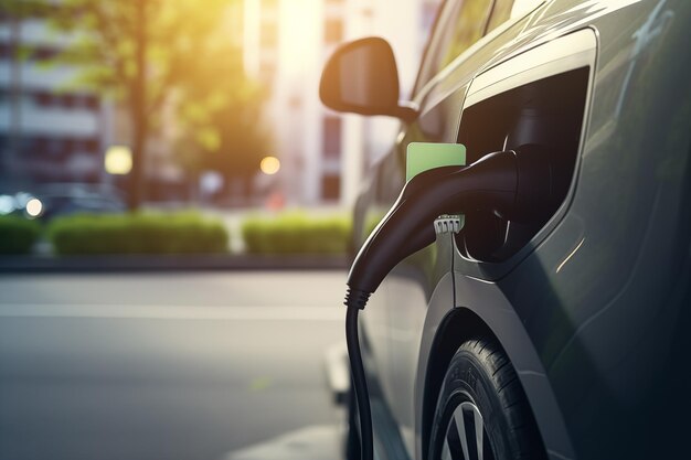 Plug-in de la pompe de câble d'alimentation dans la puissance de charge au véhicule électrique de la voiture électrique par générateur Ai