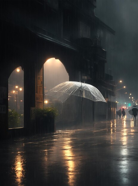 Photo la pluie dans la rue