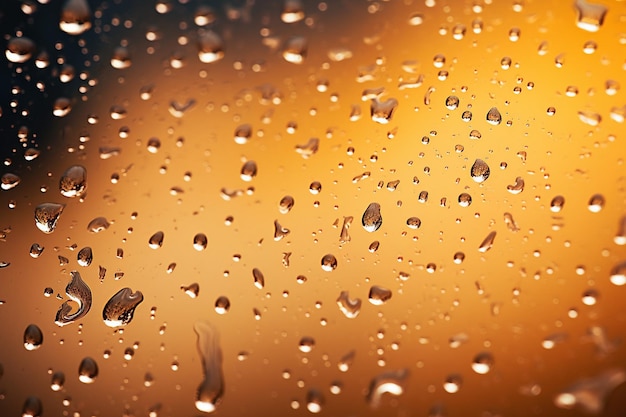 De la pluie avec des gouttes d'eau et des nuages d'orage gris