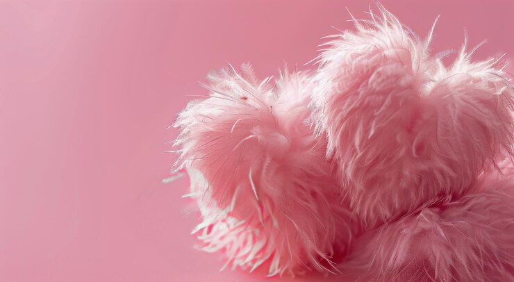 Photo une plume sur un fond rose
