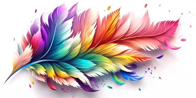 Photo plumes abstraites arc-en-ciel lgbt couleur