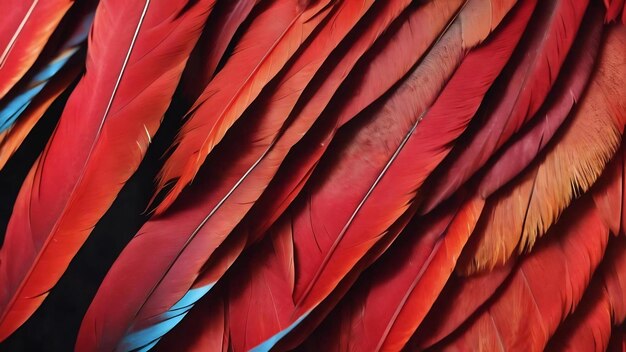 Plumes macros rouges Plumes d'araignée marron