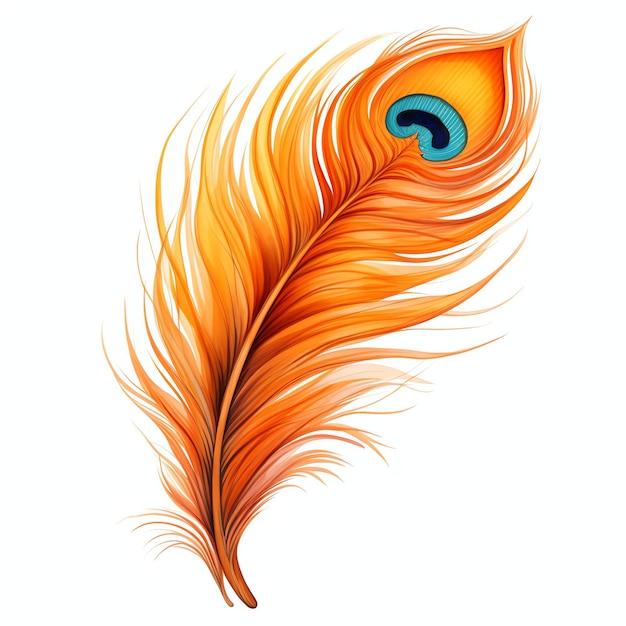 plumes de paon orange