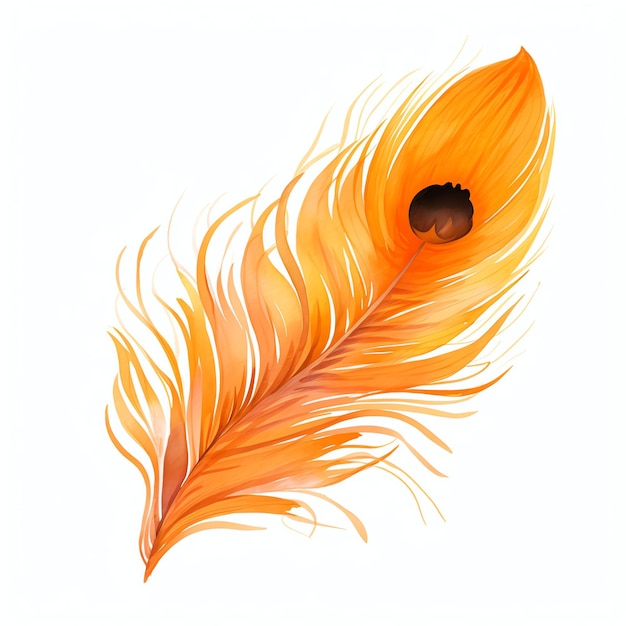 plumes de paon orange