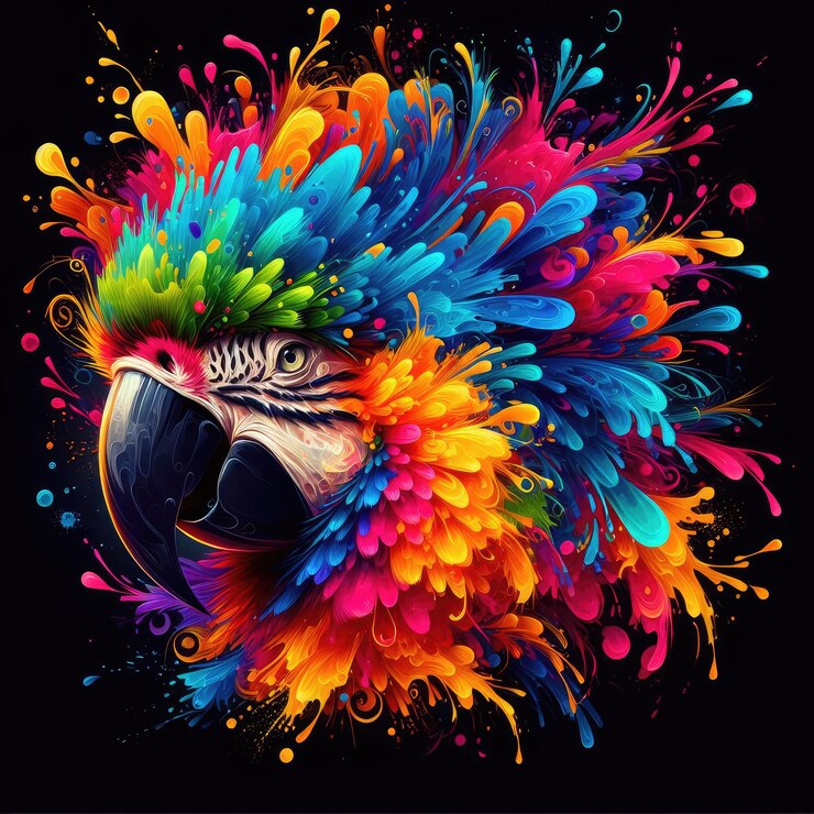 Photo des plumes vibrantes en vol, une éclaboussure de beauté aviaire