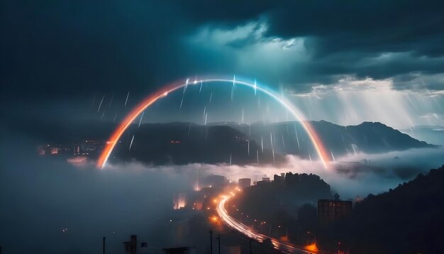 Photo le plus beau arc-en-ciel du monde