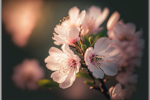 Les plus belles fleurs de cerisier rose pâle