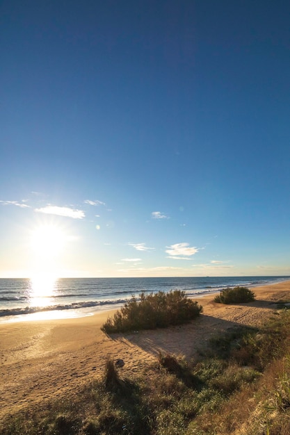 L'une des plus belles plages d'Espagne, appelée (Cuesta Maneli, Huelva) en Espagne.