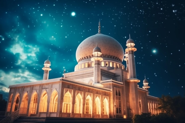 la plus grande mosquée musulmane ou islamique bâtiment d'architecture blanche attraction touristique emblématique