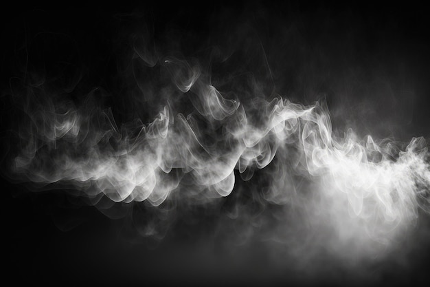Plus de noir une texture de fumée abstraite Brouillard dans la nuit