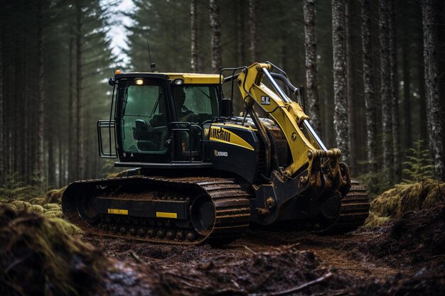 Le plus puissant Feller Buncher opérant dans les bois