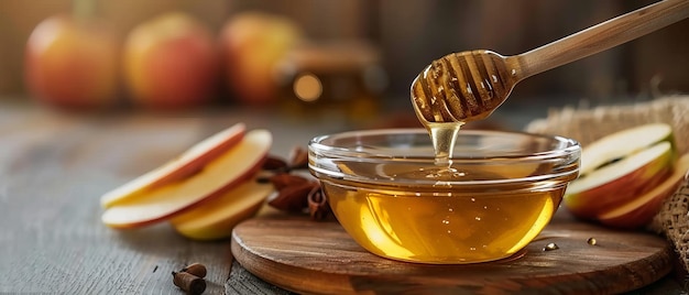 Plus sucré Ensemble Explorant l'harmonie de la pomme avec le miel dans un bonheur proportionnel