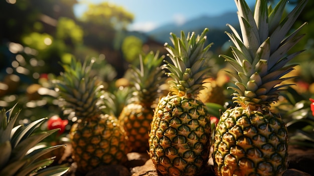 plusieurs ananas