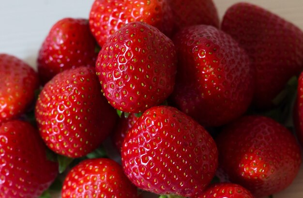 plusieurs détails de fraises