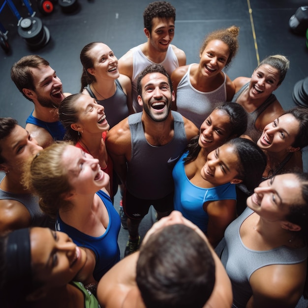 Plusieurs personnes qui s'entraînent dans une salle de sport