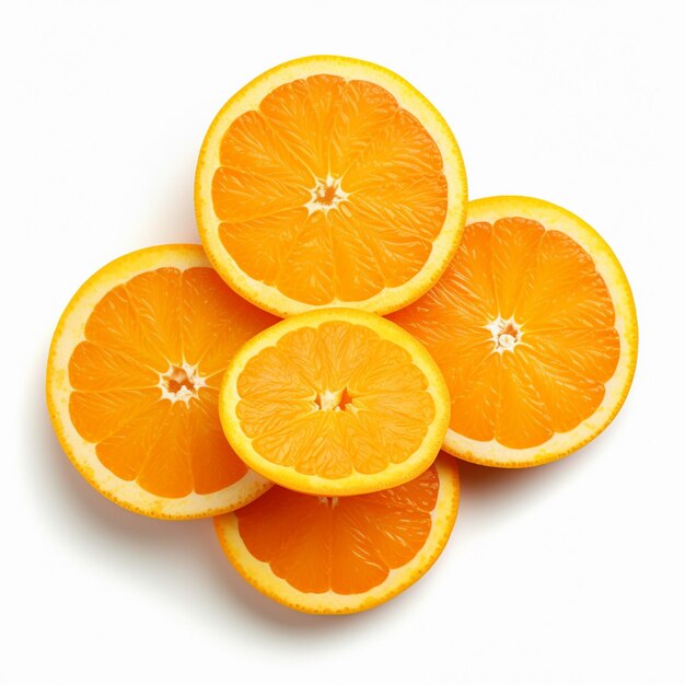 Photo plusieurs tranches d'orange avec le mot orange dessus