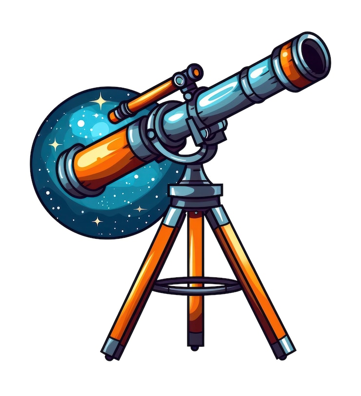 Photo png astronomie télescope d'astronomie à fond blanc