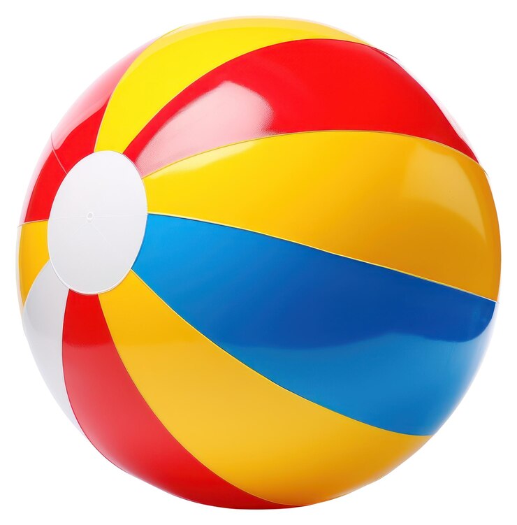 Photo png ballon de plage gonflable coloré et amusant