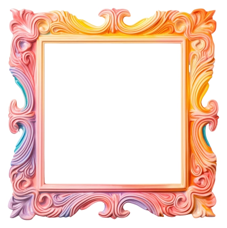 Photo png cadre coloré arrière-plans vintage rectangle fond blanc
