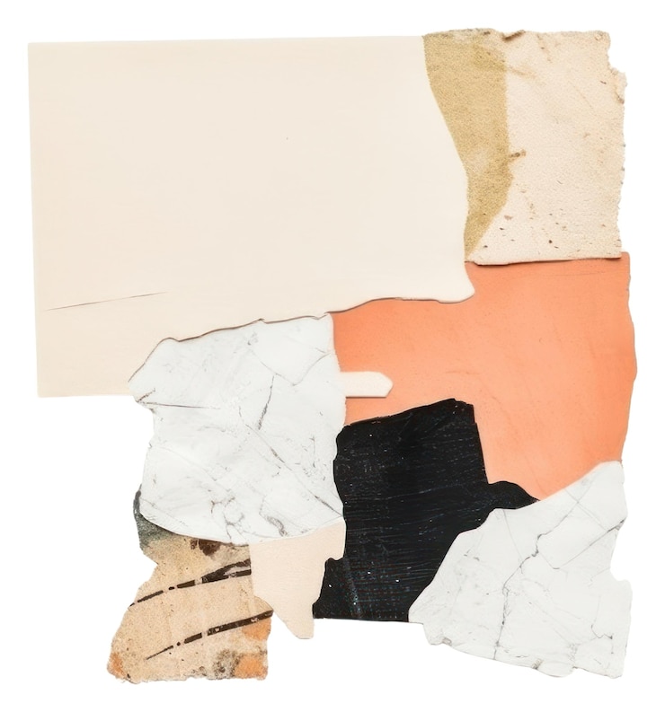 Photo png craft papier collage élément arrière-plan motif de peinture