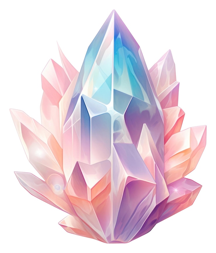 Photo png un fond blanc de bijoux d'art en cristal
