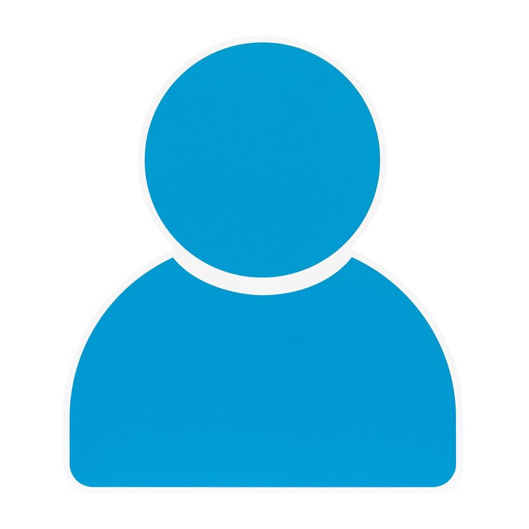 Photo png icône de profil d'utilisateur bleu à fond transparent