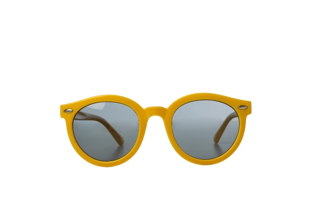 PNG lunettes de soleil jaunes isolés sur fond blanc
