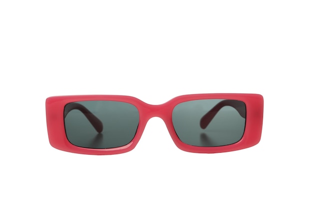 PNG lunettes de soleil rouges isolés sur fond blanc