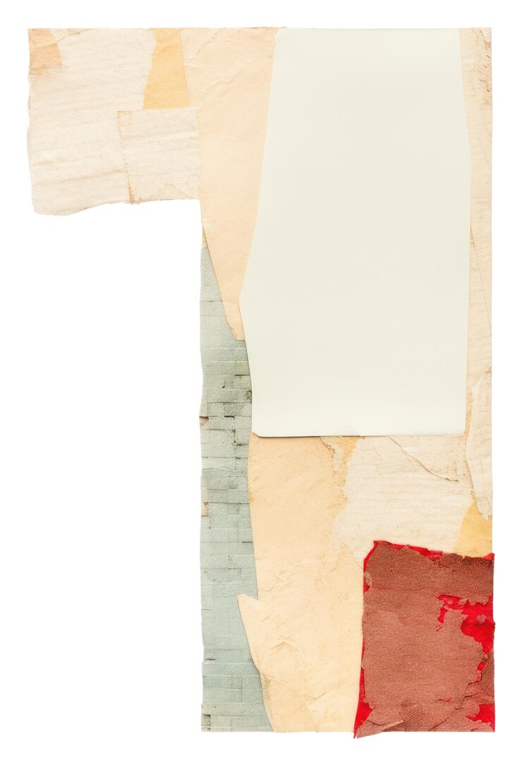 Photo png numéro 1 collage d'artisanat en papier à fond blanc