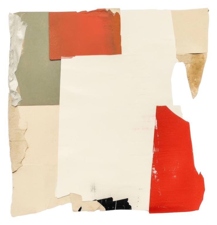 Photo png papier recyclé collage élément arrière-plan art fond blanc