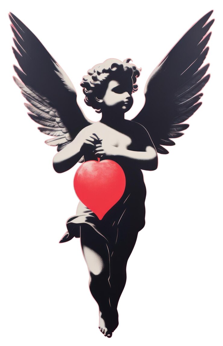 Photo png une représentation créative du rouge de cupidon