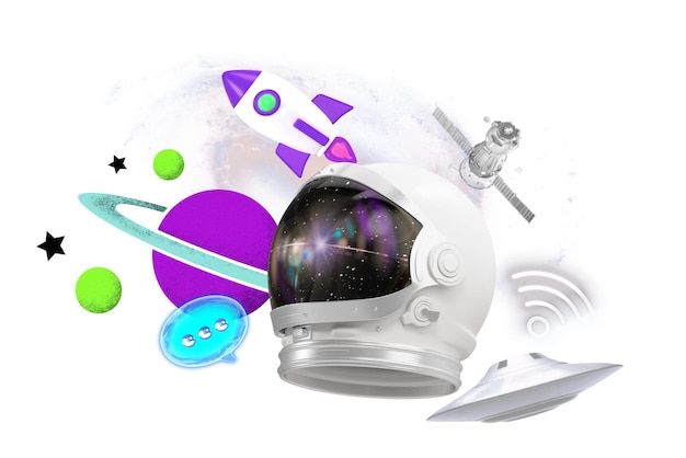 PNG technologie du futur remix 3D fond transparent