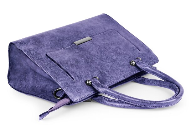 Pochette violette isolé sur fond blanc