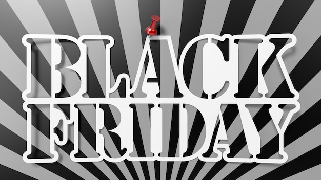 Pochoir Grunge Black Friday, rendu 3D